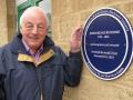 Chris Biddle with Edwin Budding Plaque