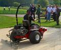 The Sand Pro 2040Z with zero-turn being put through its paces at Turfcare Live